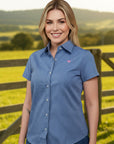 Camisa Country Xadrez Feminino Manga Curta 2k Jeans