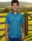Camisa Country Xadrez Masculina 2k Jeans Manga Curta