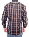 Camisa Country Xadrez Manga Longa Masculino Azul E Vermelho