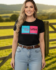 T-shirt Feminino 2k Usa Original Estampado Country