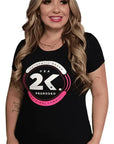 T-shirt Feminino 2k Jeans Circulo Estampado