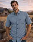 Camisa Country Xadrez Masculina 2k Jeans Manga Curta 01