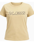 T-shirt Básica Feminina 2k Jeans Country Bege