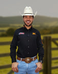 Camisa Country Masculina 2k Jeans Bordada Cowboy Premium