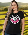 T-shirt Feminino 2k Cowgirl Circulo Estampado Country