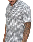 Camisa Country Xadrez Masculina 2k Jeans Manga Curta
