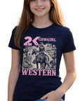 Camiseta Menina Infantil Juvenil Cowgirl Western 2k