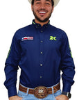 Camisa Country Masculina 2k Jeans Bordada Cowboy Premium