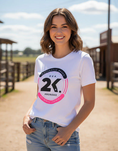 T-shirt Feminino 2k Jeans Circulo Estampado