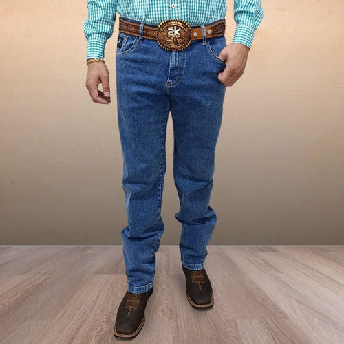 Calça Jeans Masculina 2k Jeans Alta Reta Azul