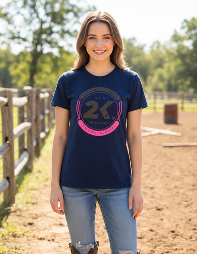 T-shirt Feminino 2k Jeans Circulo Estampado