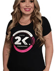 T-shirt Feminino 2k Jeans Circulo Estampado