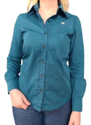 Camisa Xadrez Feminino Manga Longa 2k Jeans