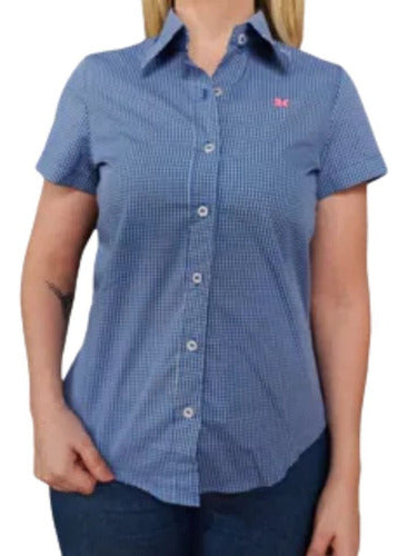 Camisa Country Xadrez Feminino Manga Curta 2k Jeans