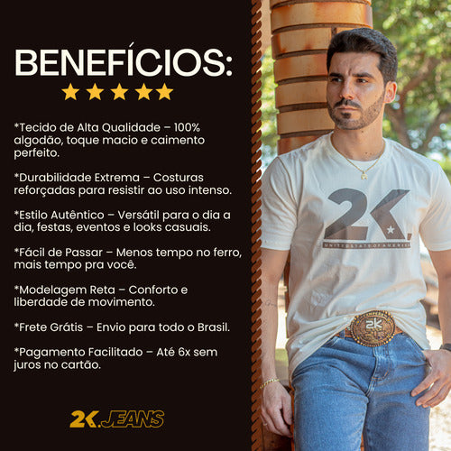 Camiseta Masculina Country Logo Grande | 2k Jeans