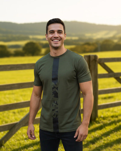 Camiseta Masculina Country Faixa Vertical | 2k Jeans