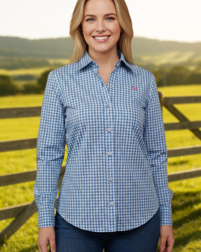 Camisa Xadrez Feminino Manga Longa 2k Jeans