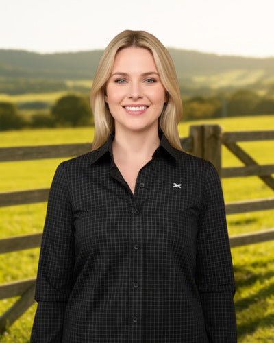 Camisa Xadrez Feminino Manga Longa 2k Jeans