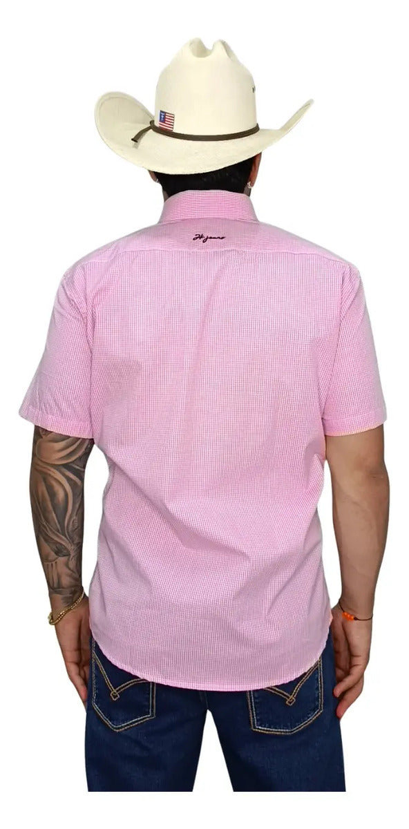 Camisa Country Xadrez Masculina 2k Jeans Manga Curta