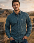 Camisa Country Xadrez Masculina Manga Longa 2k Jeans 33