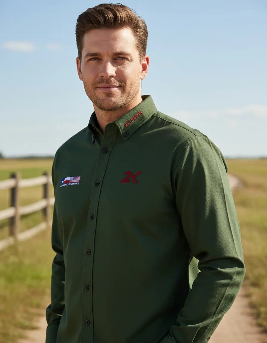 Camisa Country Masculina 2k Jeans Bordada Cowboy Premium