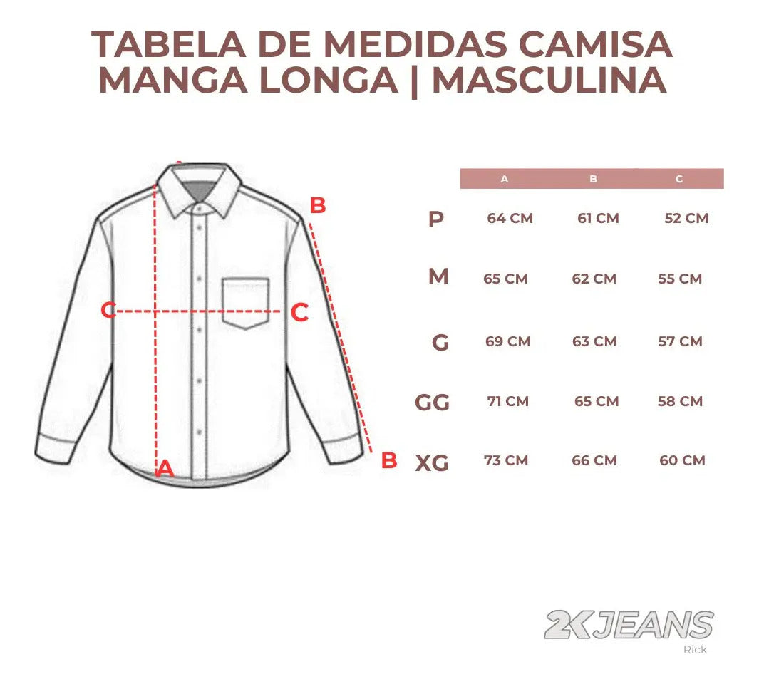 Camisa Country Xadrez Masculina Manga Longa 2k Jeans