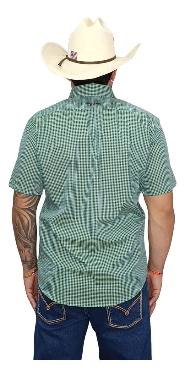 Camisa Country Xadrez Masculina 2k Jeans Manga Curta