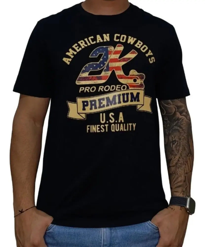 Camiseta Country 2k Jeans Masculina | American Cowboys