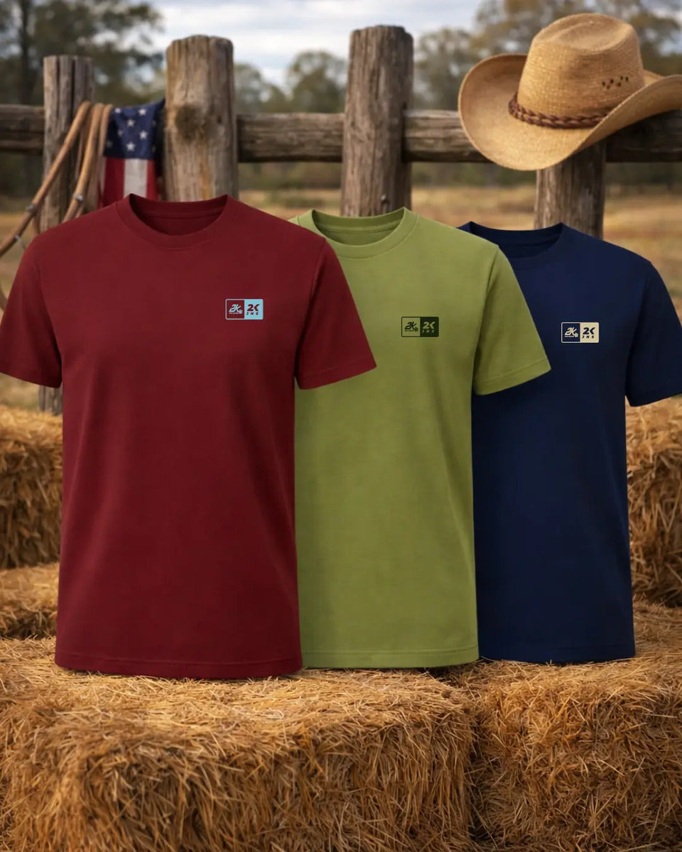 Kit 3 Camisetas Básicas Country Masculina Lisa 2k Jeans