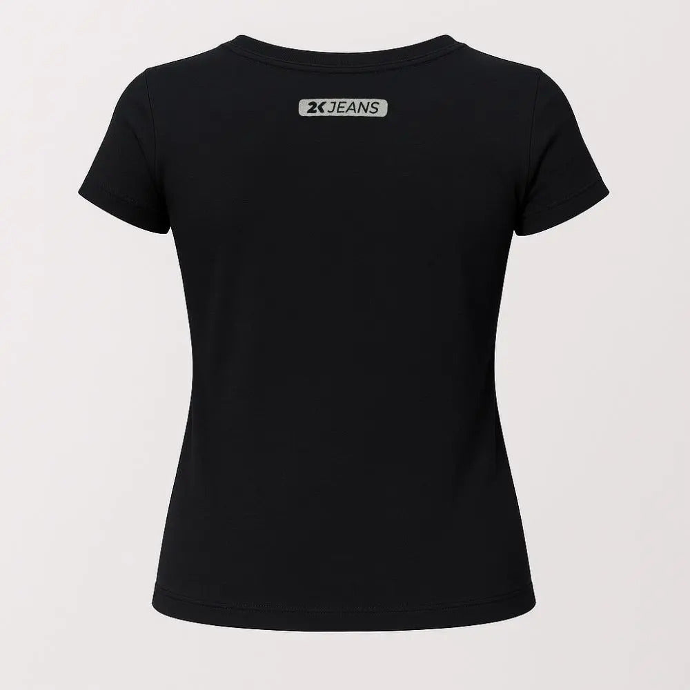 T-shirt Básica Feminina 2k Jeans Country Cor Preta