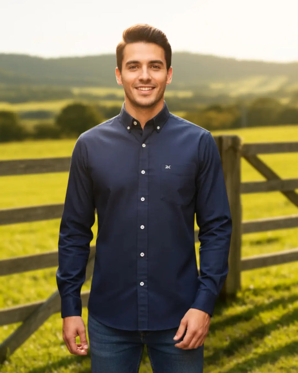 Camisa Country Xadrez Masculina Manga Longa 2k Jeans