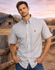 Camisa Country Xadrez Masculina 2k Jeans Manga Curta 09