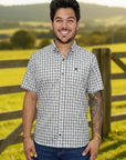 Camisa Country Xadrez Masculina 2k Jeans Manga Curta