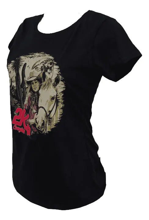 T-shirt Feminino 2k Cowgirls Estampado Country