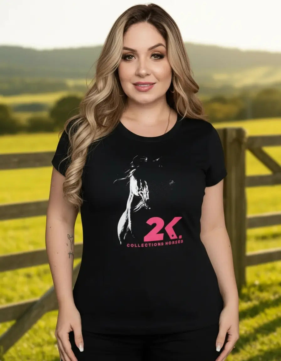 T-shirt Feminino 2k Horse Estampado Country