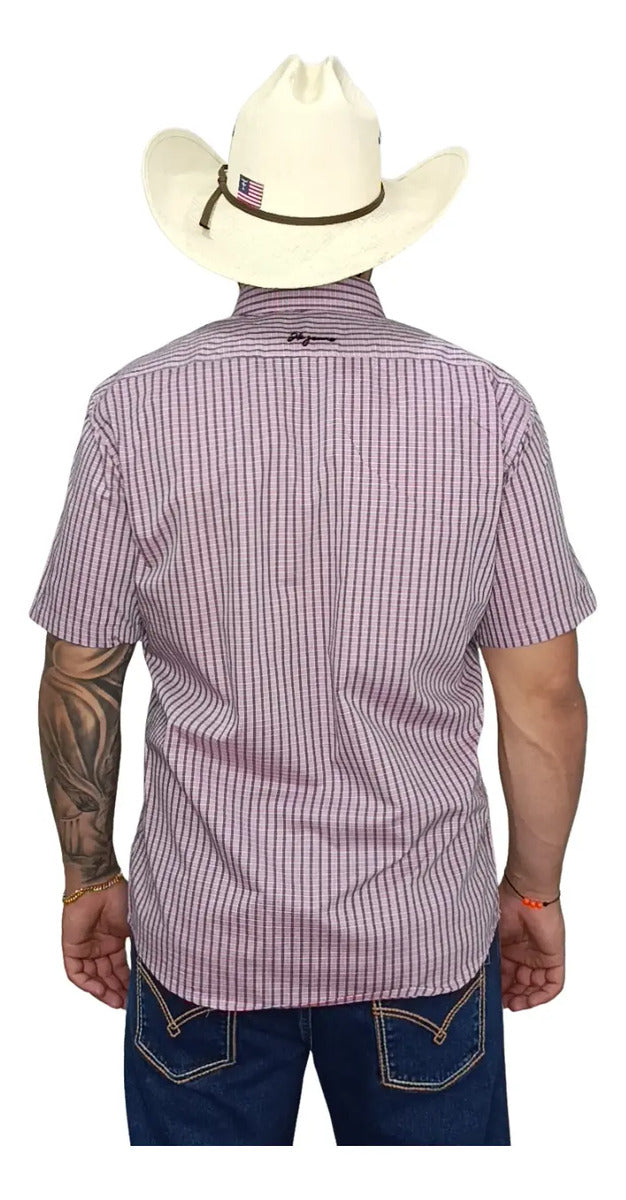 Camisa Country Xadrez Masculina 2k Jeans Manga Curta