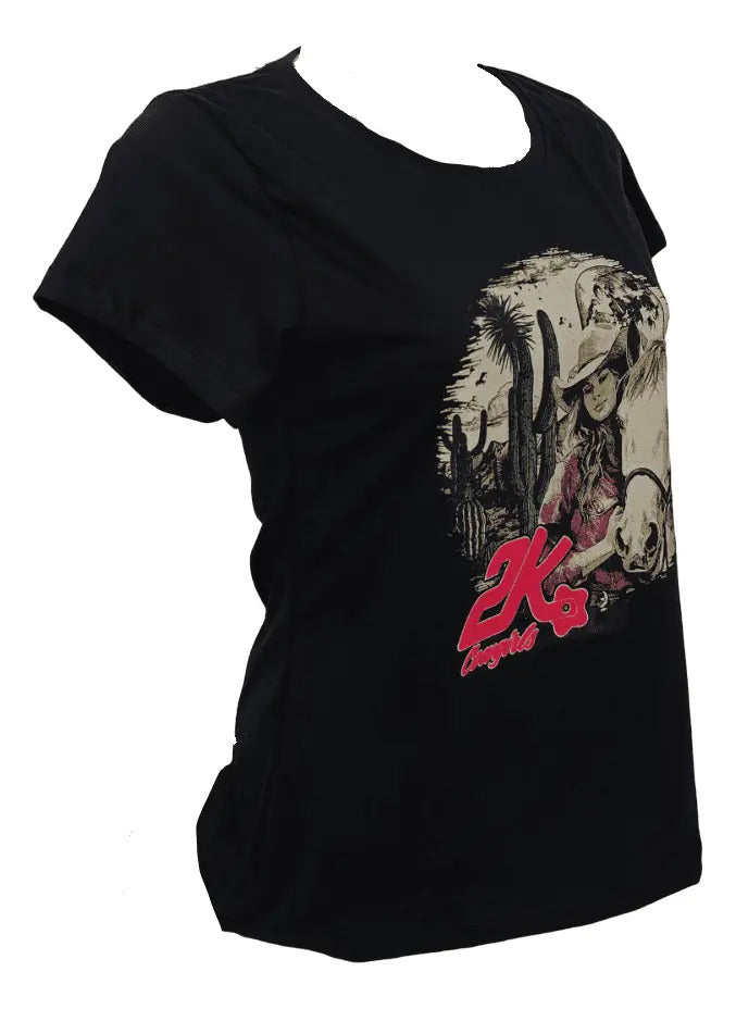 T-shirt Feminino 2k Cowgirls Estampado Country