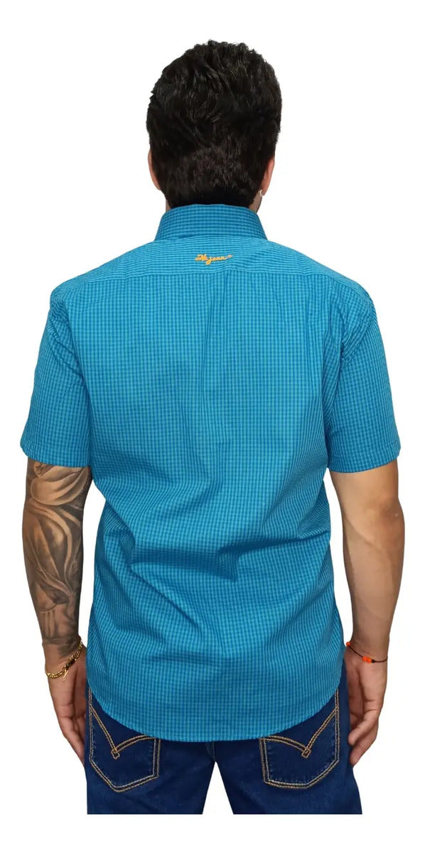 Camisa Country Xadrez Masculina 2k Jeans Manga Curta