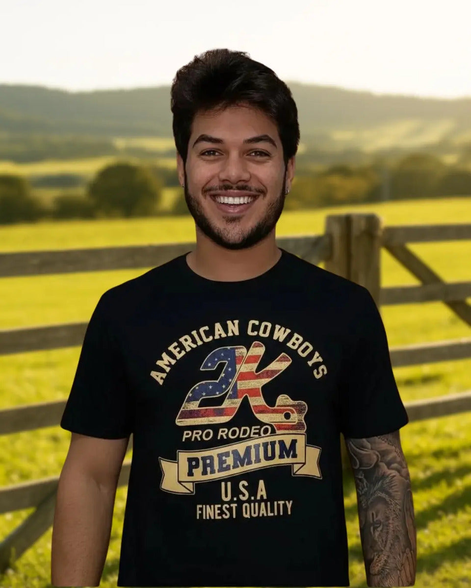 Camiseta Country 2k Jeans Masculina | American Cowboys