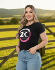 T-shirt Feminino 2k Jeans Circulo Estampado
