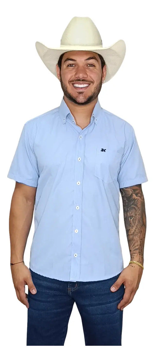 Camisa Country Xadrez Masculina 2k Jeans Manga Curta