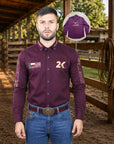 Camisa Country Masculina 2k Jeans Bordada Cowboy