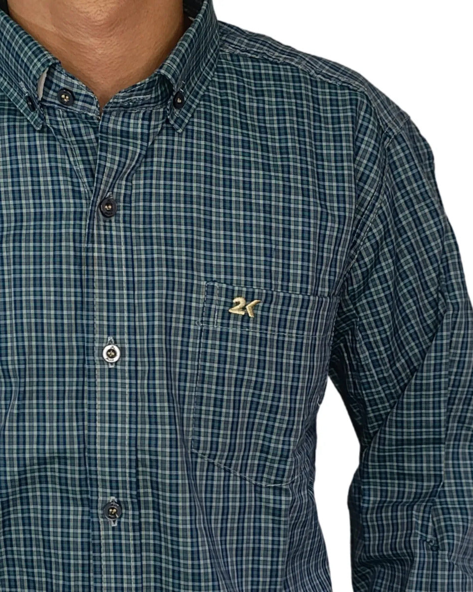 Camisa Country Xadrez Masculina Manga Longa 2k Jeans 33
