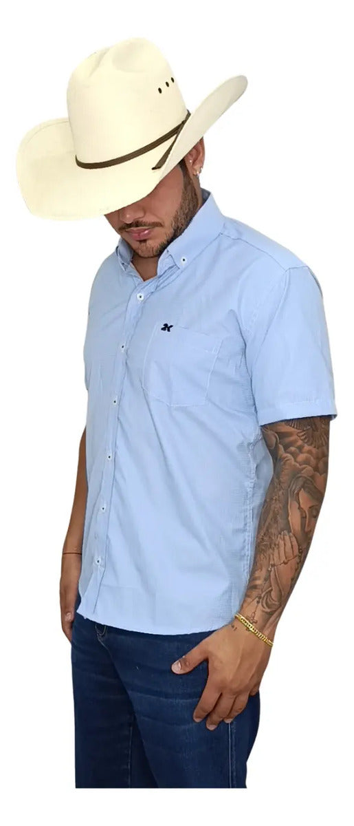 Camisa Country Xadrez Masculina 2k Jeans Manga Curta