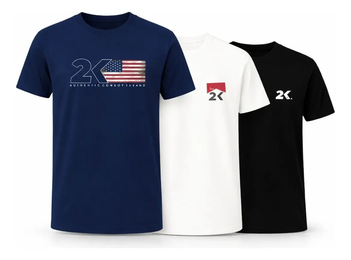 Kit 3 Camisetas Country Masculina Estampada 2k Jeans