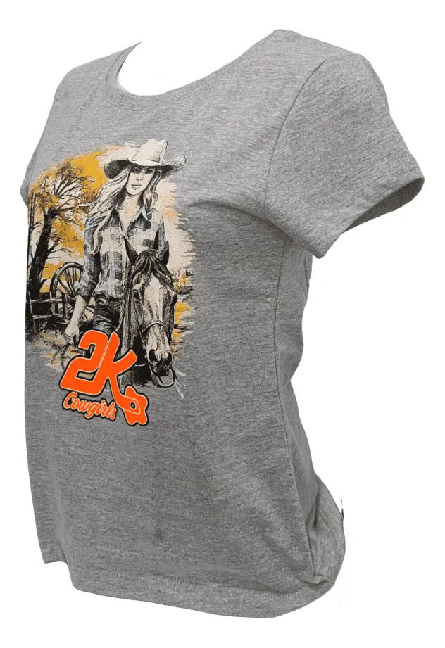 T-shirt Feminino 2k Jeans Cowgirl Country