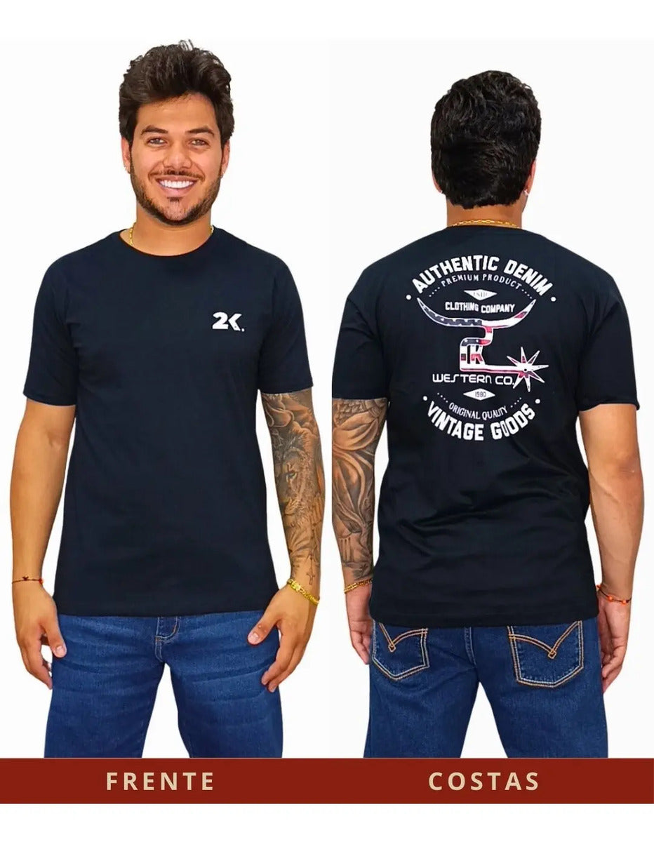 Kit 3 Camisetas Country Masculina Estampada 2k Jeans