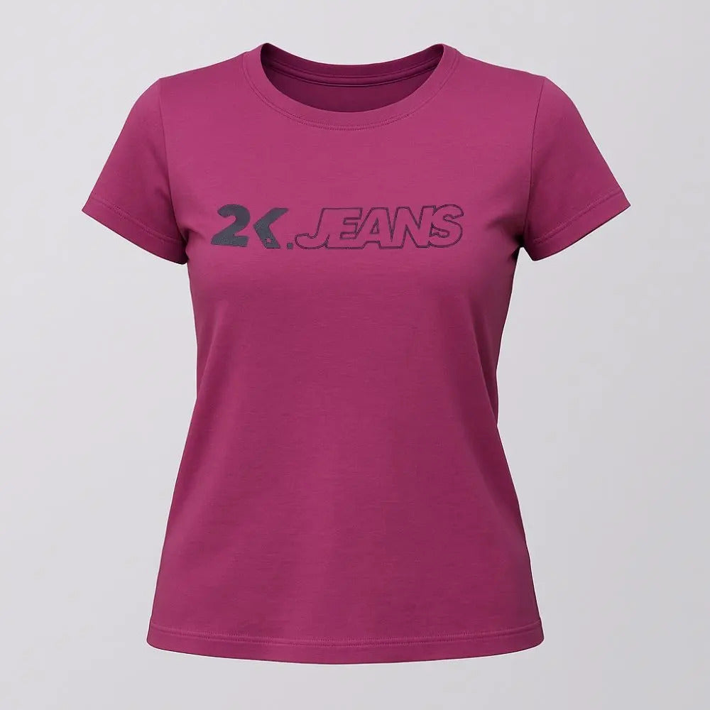 T-shirt Básica Feminina 2k Jeans Country Cor Rosa