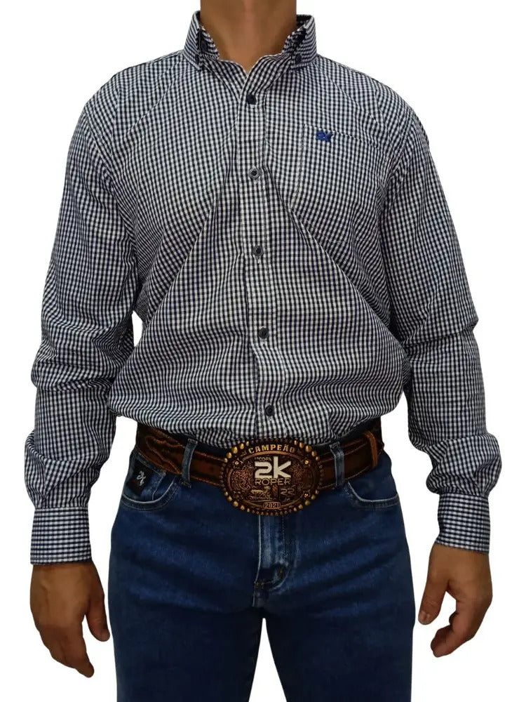 Camisa Country Xadrez Masculina Manga Longa 2k Jeans