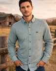 Camisa Country Xadrez Masculina Manga Longa 2k Jeans 01